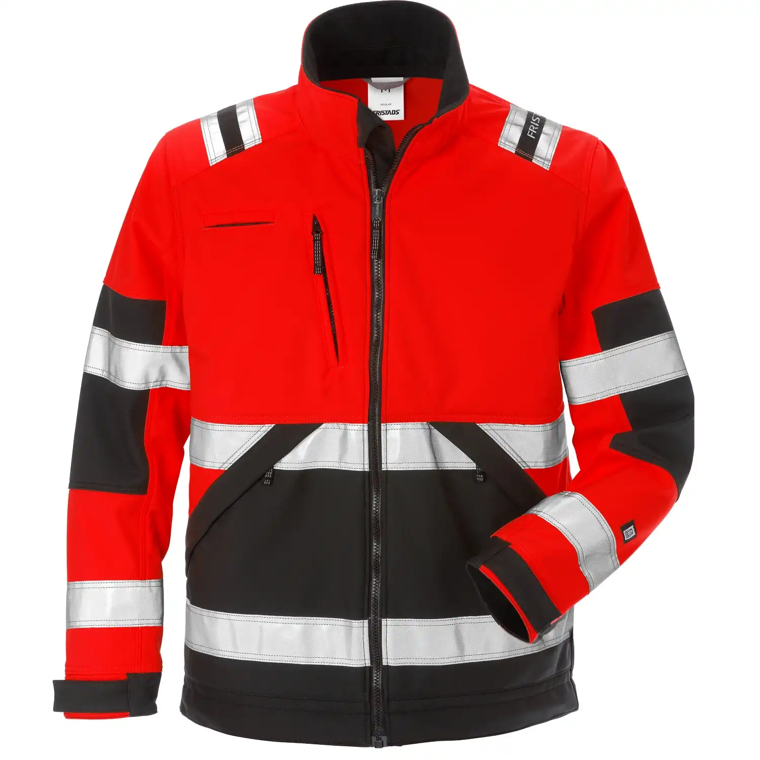 Warnschutz Softshelljacke "4083 WYH" in rot/schwarz, L - Thumbnail 1