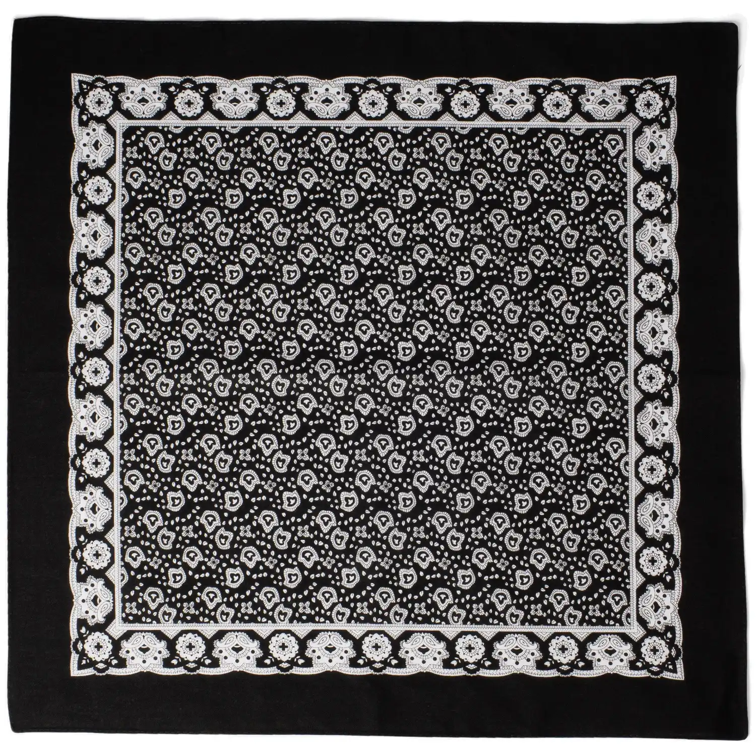 Stoff-Taschentuch "ELIAS" Bandano in schwarz - Bild 1