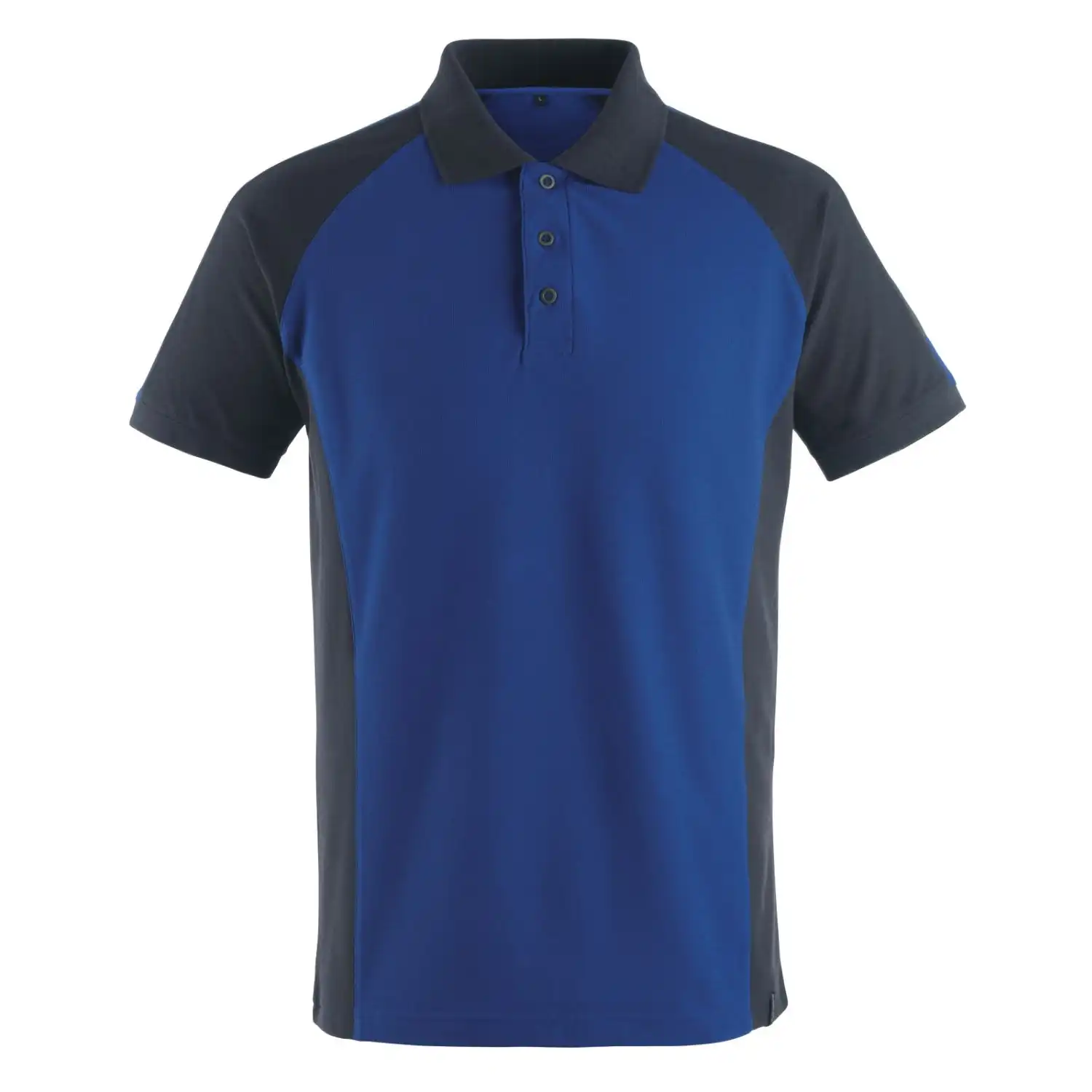 Polo-Shirt "BOTTROP" Unique in kornblau/schwarz, XL - Thumbnail 1