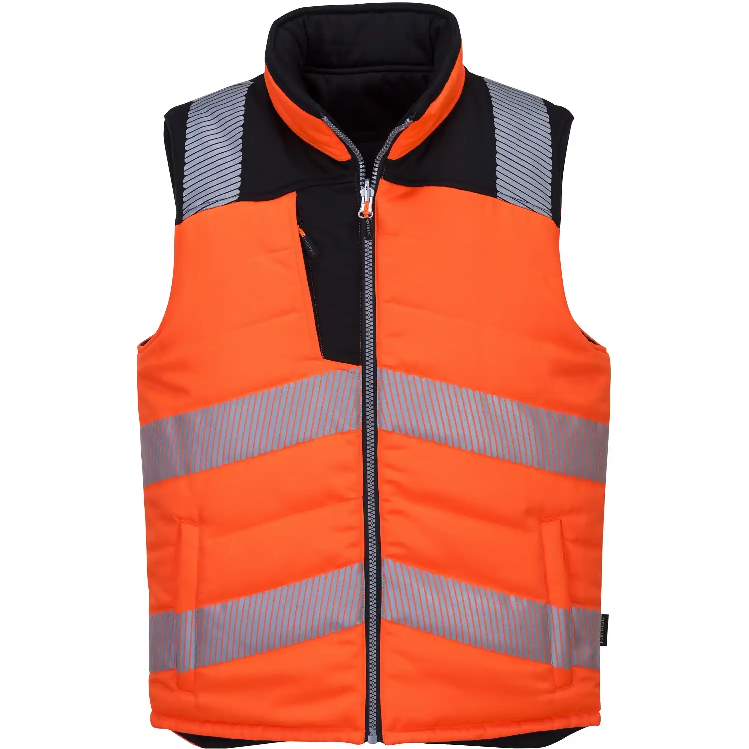 Warnschutz Winterweste "PW374" wendbar PW3 in orange/schwarz, L - Thumbnail 1