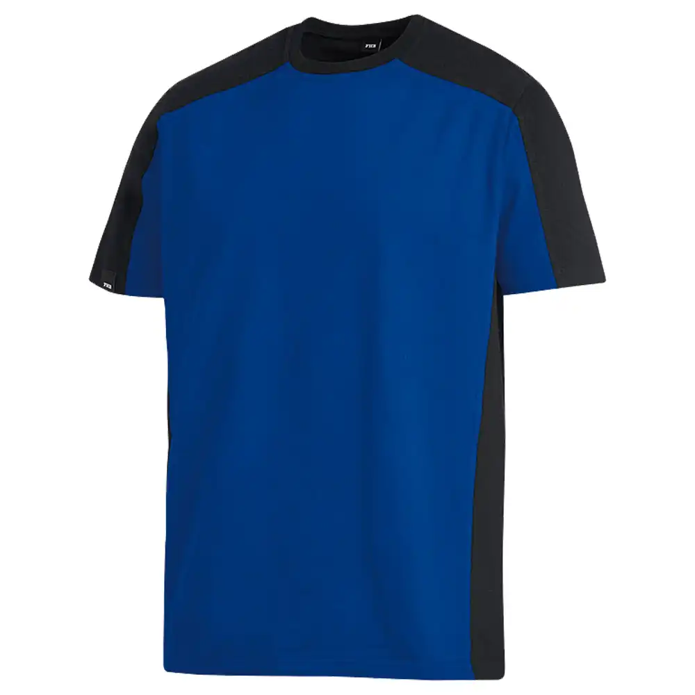 T-Shirt zweifarbig "MARC" in royalblau/schwarz, L - Thumbnail 1