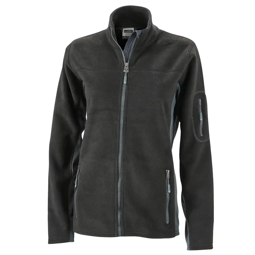 Damen Fleecejacke "JN841" in black/carbon, 3XL - Bild 1