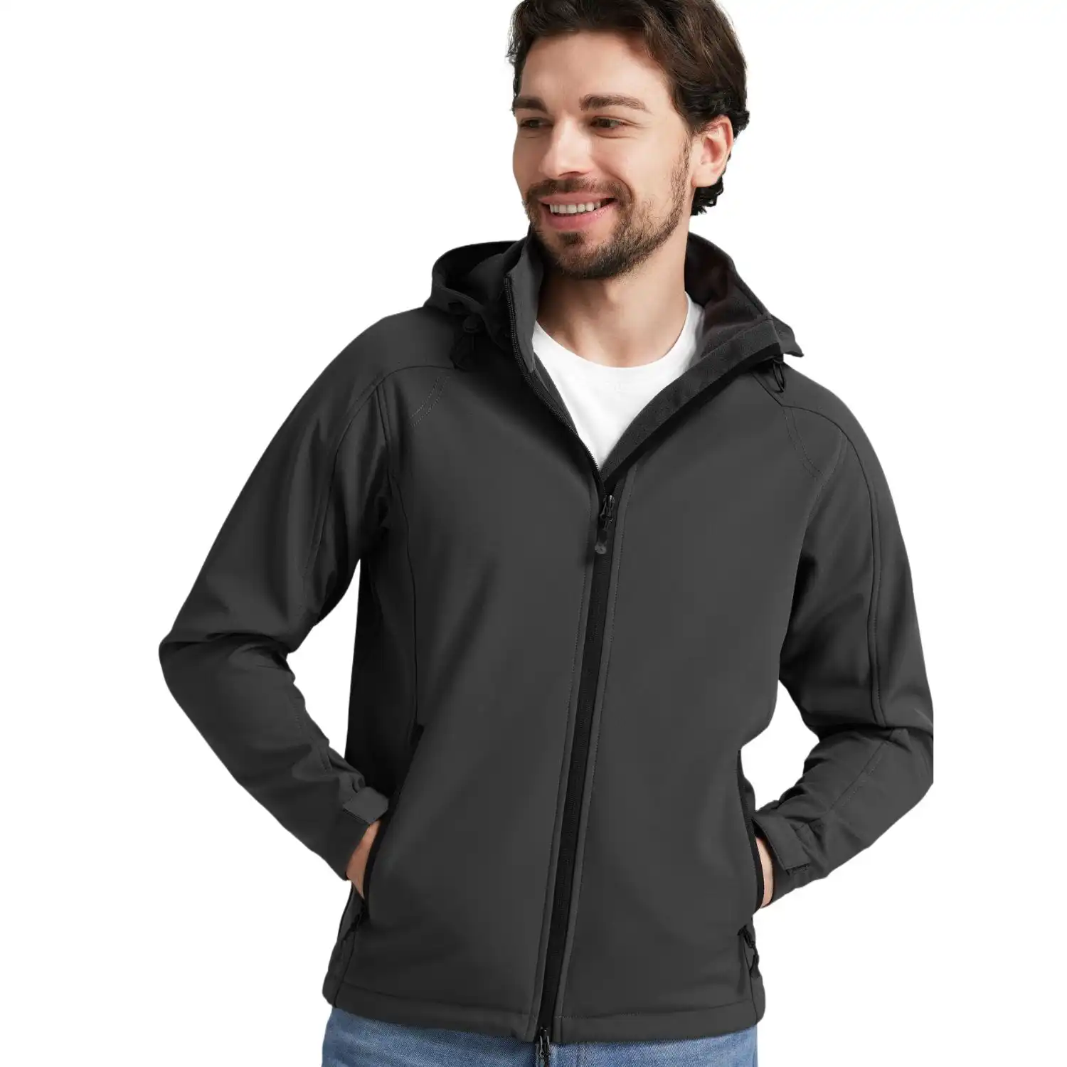 Softshelljacke "HIKE LIGHT" in dunkelgrau, L - Bild 1