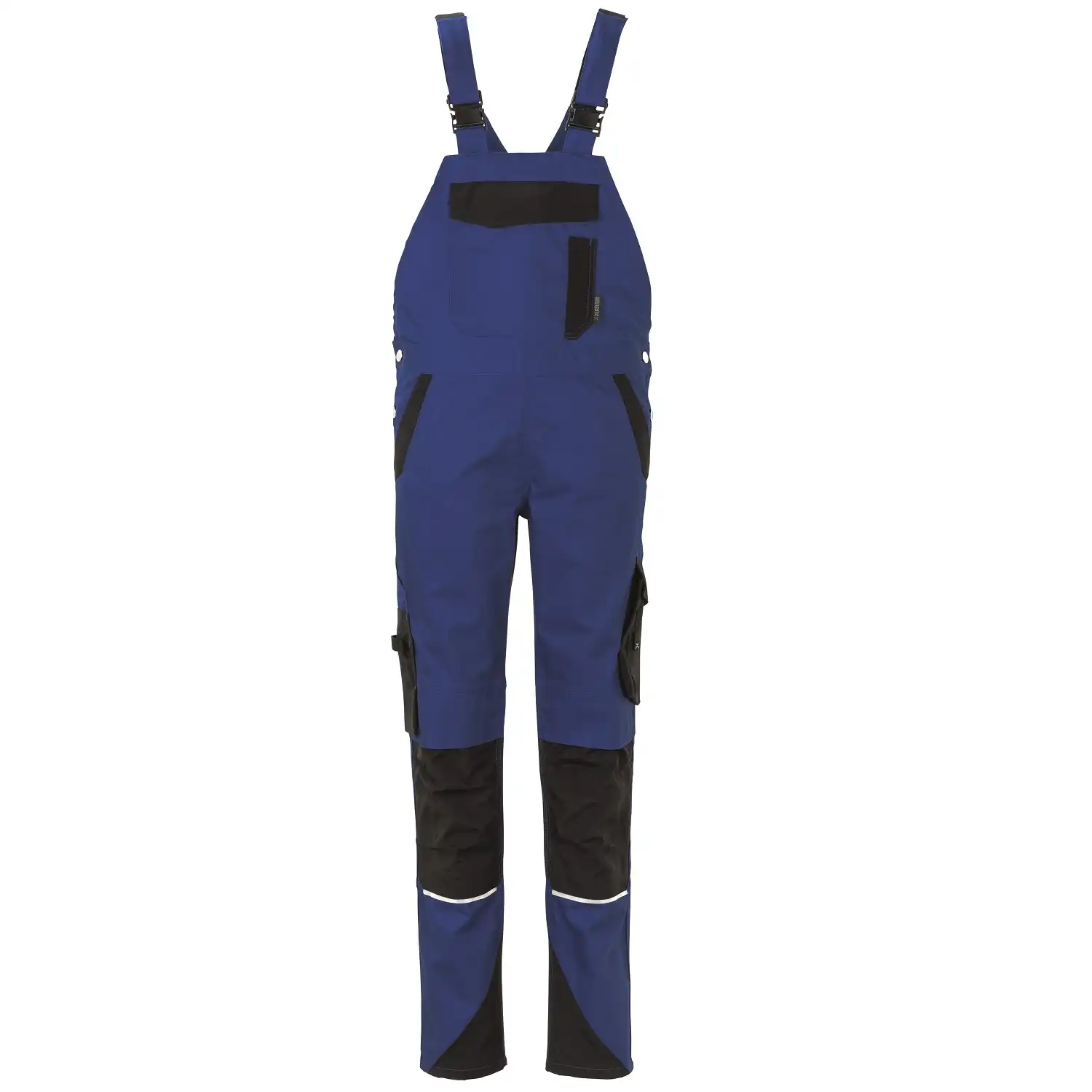 Damen Stretch-Latzhose "Norit" in kornblau/schwarz, 42 - Bild 1