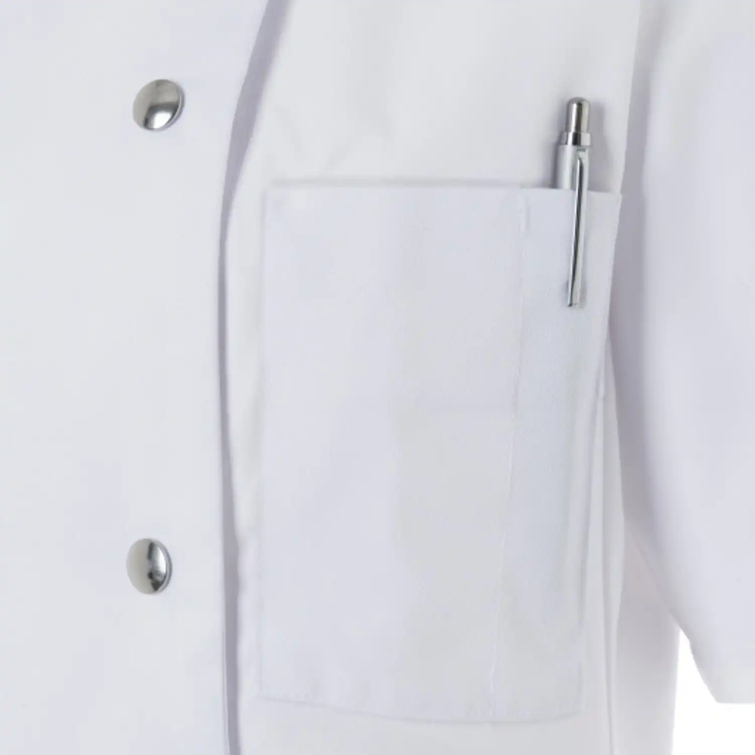 Damen Kochjacke Greta "JF 4" in 48, Weiß - Thumbnail 5