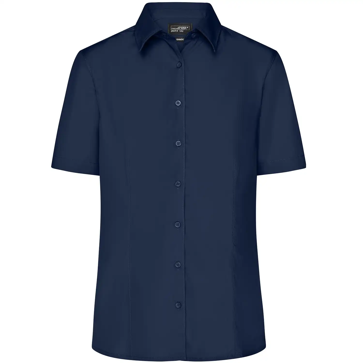Damen Business-Bluse kurzarm "JN643" in navy, 3XL - Thumbnail 1