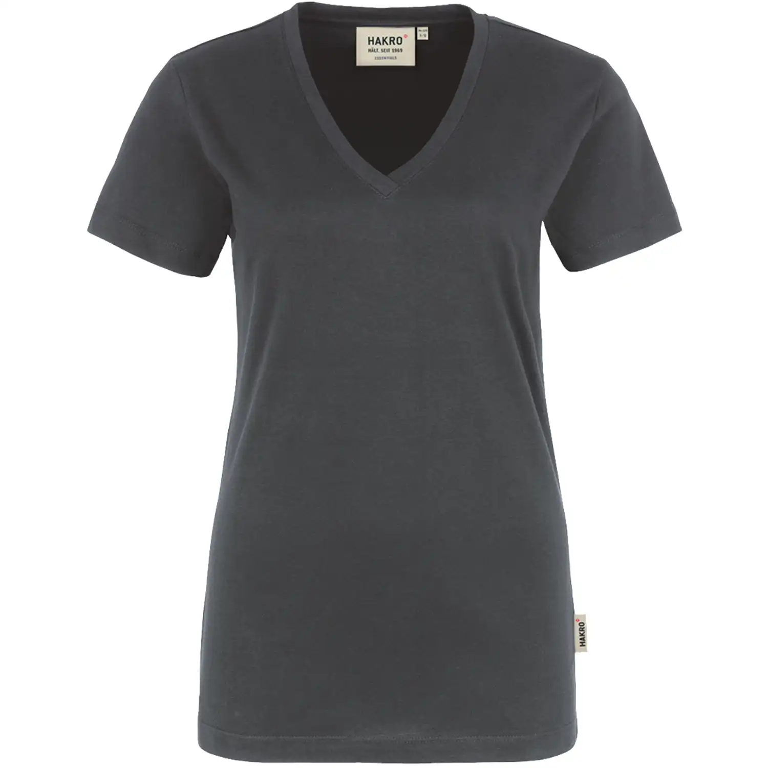 Damen T-Shirt "Classic" V-Ausschnitt 126 in anthrazit, M - Thumbnail 1