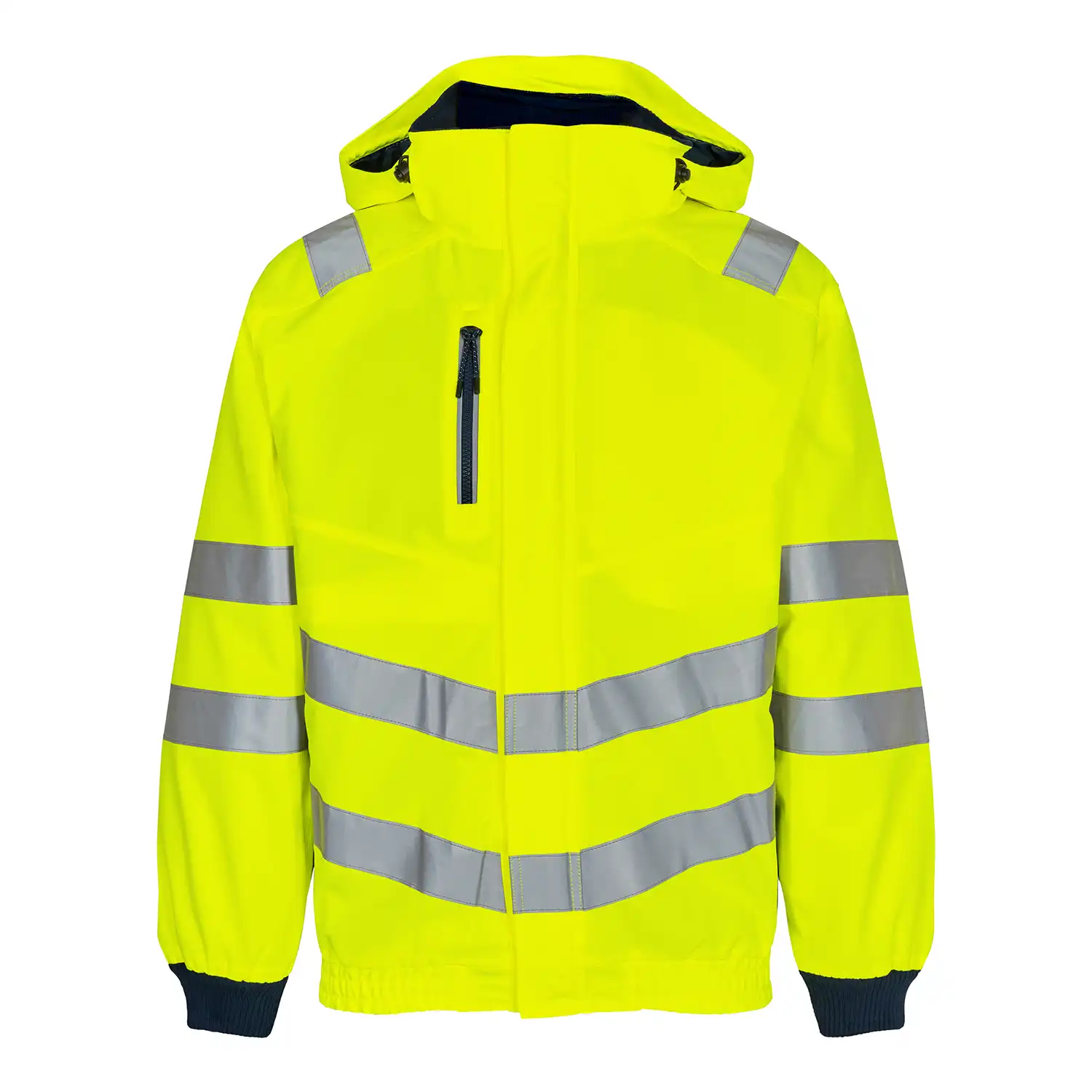 Warnschutz Regenjacke "1246-930" Safety Kl. 3 in gelb/marine, L - Thumbnail 1