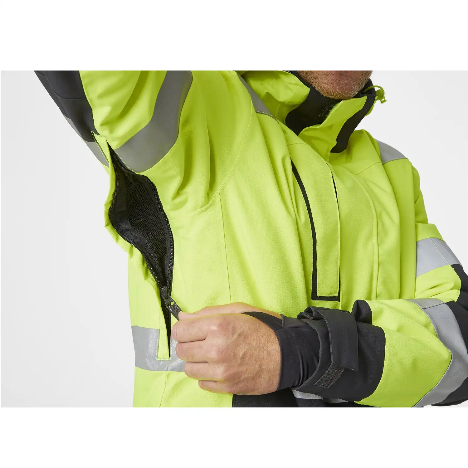 Warnschutz Winterjacke "ALNA 2.0" in gelb/schwarz, XL - Thumbnail 5