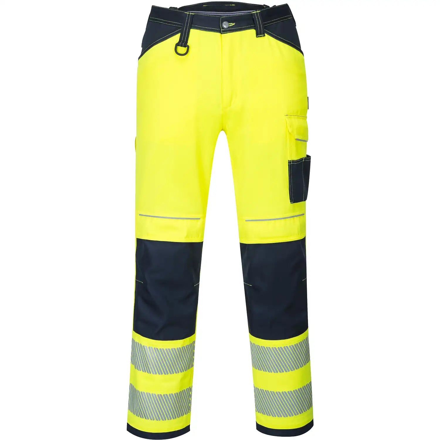 Warnschutz Bundhose "PW340" PW3 in gelb/marine, 28 kurz (EU 44 kurz) - Thumbnail 1