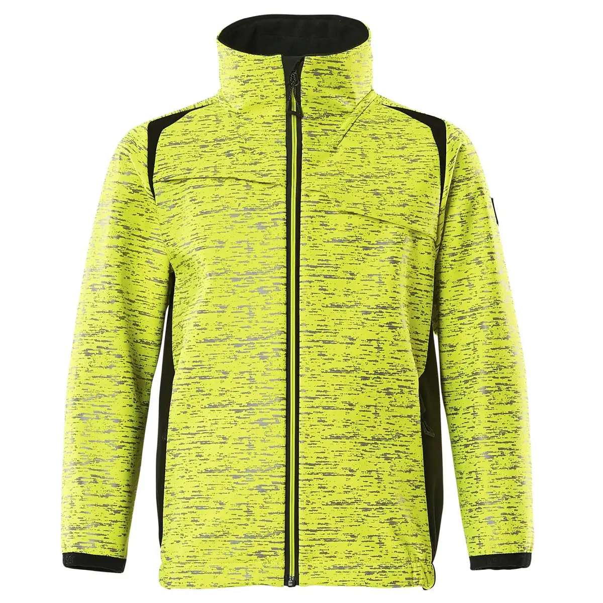 Kinder Hi-Vis Softshelljacke "ACCELERATE SAFE" in gelb/schwarz, 128 - Thumbnail 1