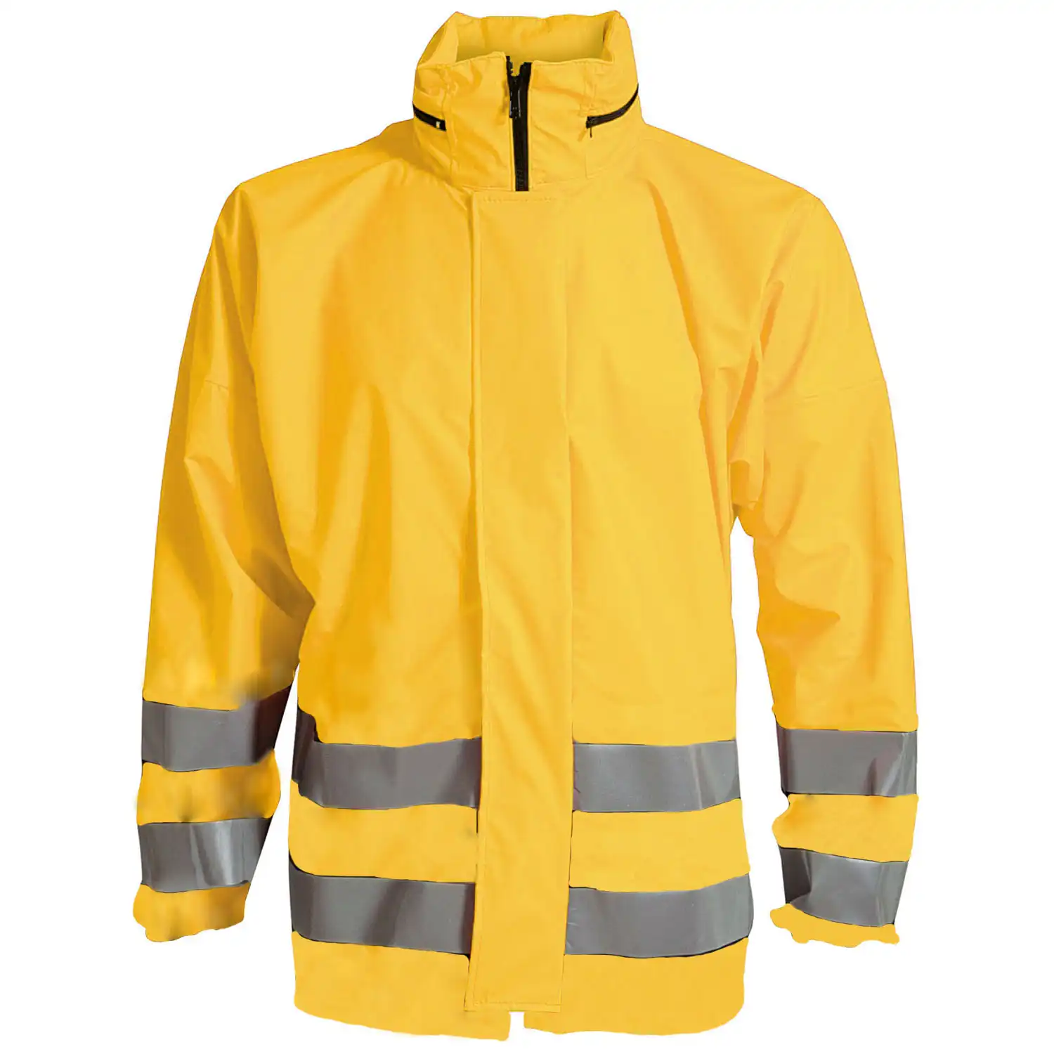 Warnschutz PU Regenjacke "076300R" Visible Kl. 3 in fluorgelb, L - Bild 1