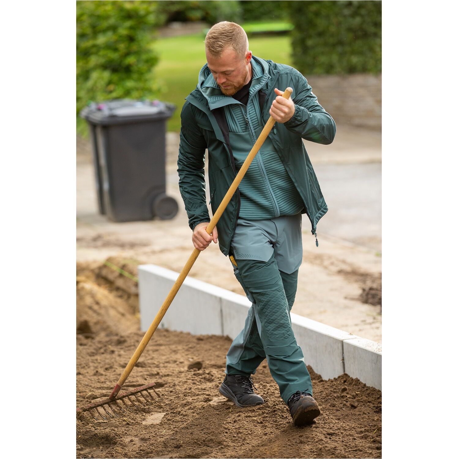 Arbeitsjacke "22201-615" Customized in steinblau, XXL - Thumbnail 5