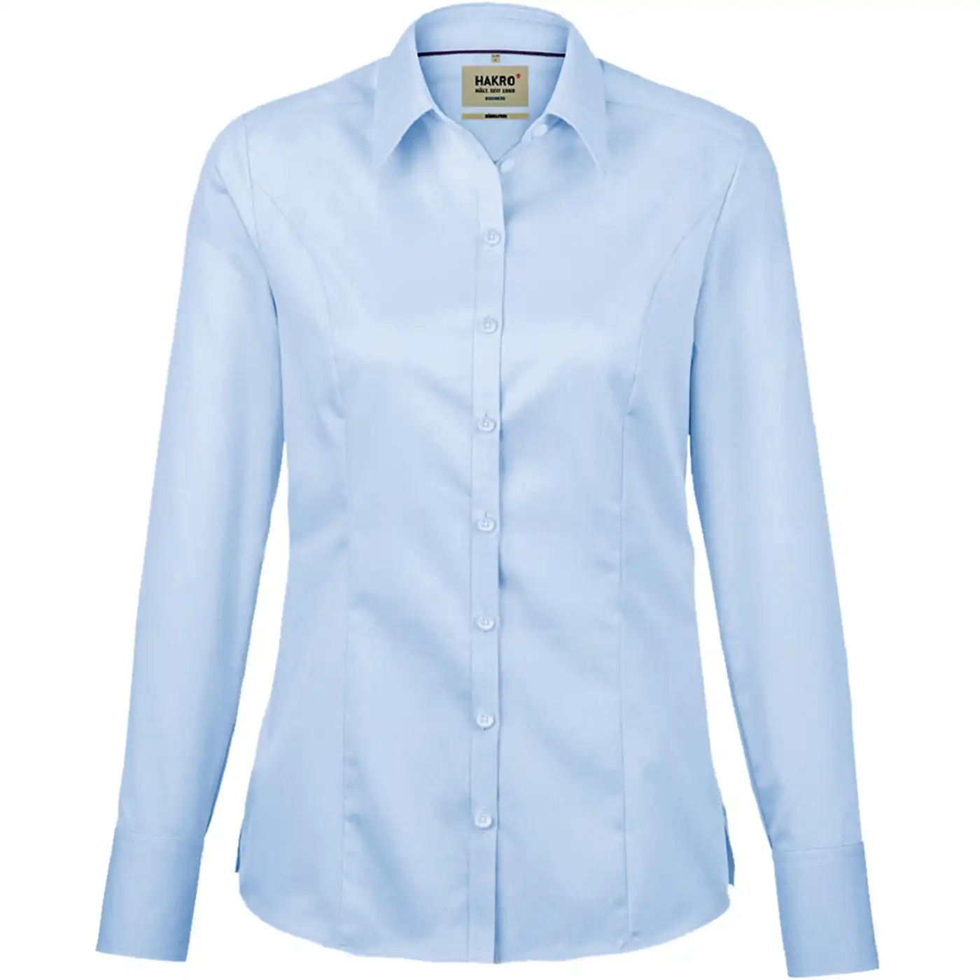 Bluse "BUSINESS" langarm 106 in himmelblau, L - Thumbnail 1