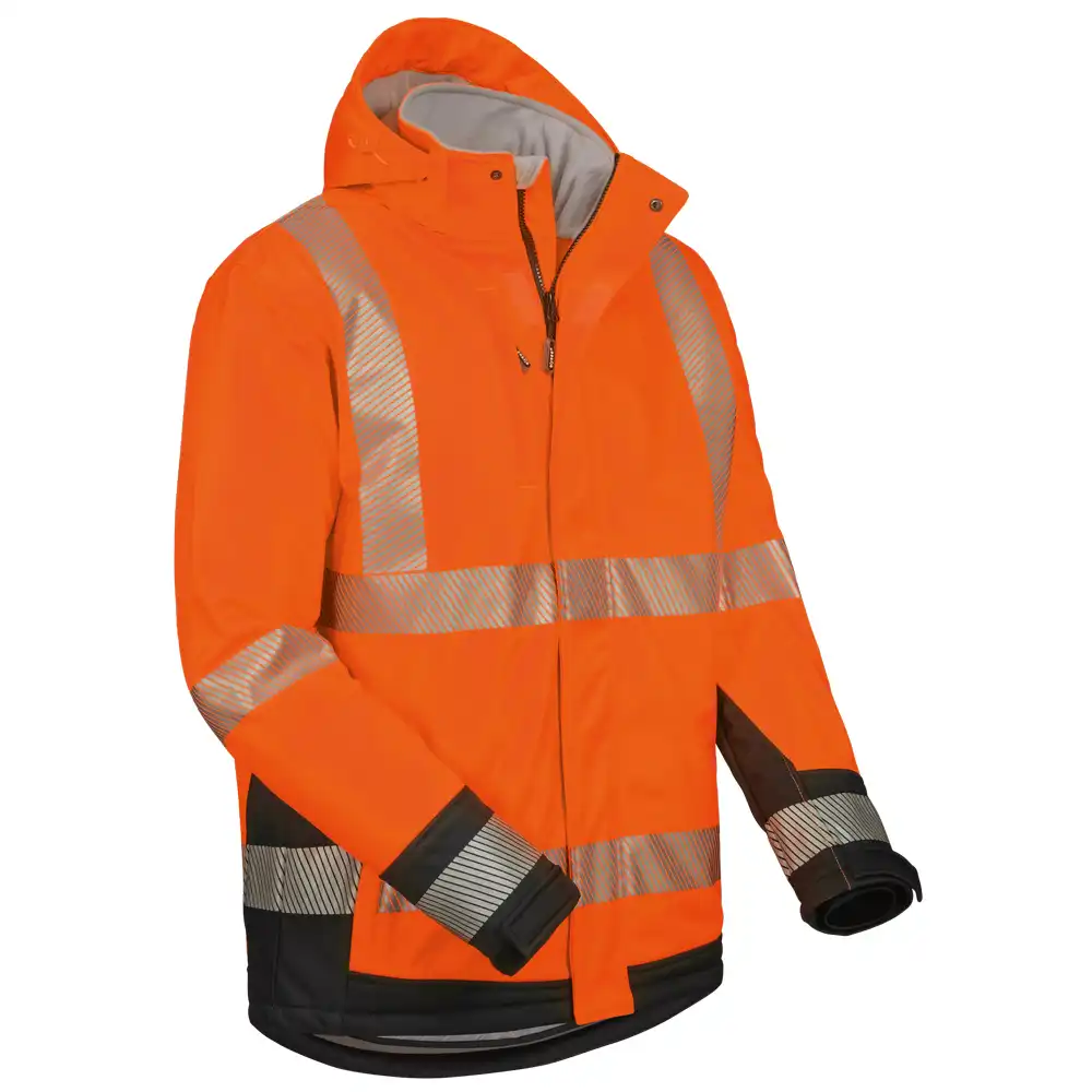 Winter Warnschutz Softshelljacke 2in1 in orange/schwarz, L - Thumbnail 2