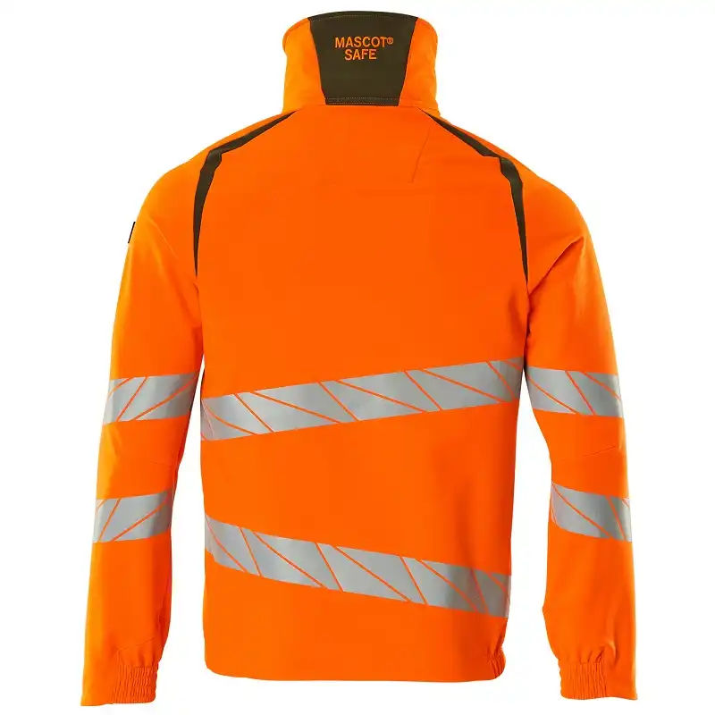 Warnschutz Stretch Bundjacke "ACCELERATE SAFE" in orange/moosgrün, XXL - Thumbnail 2