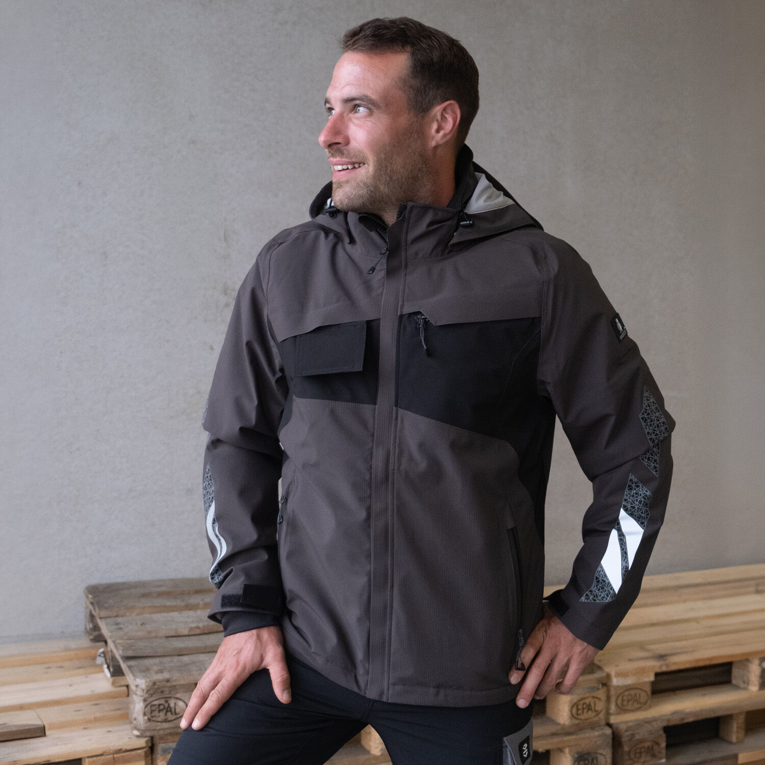 Winterjacke mit CLIMASCOT® "ACCELERATE" leicht in dunkelanthrazit/schwarz, XS - Thumbnail 2
