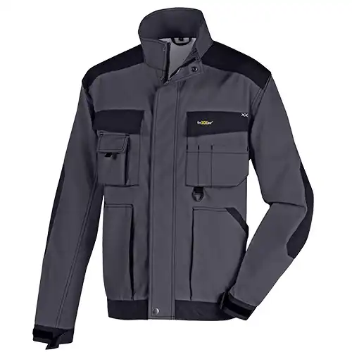 Bundjacke "ANTIGUA" Canvas in grau/schwarz, L - Bild 1