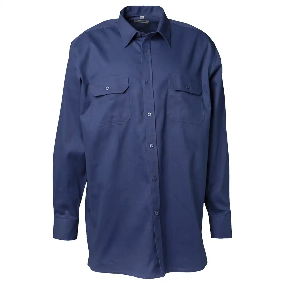 Arbeitshemd "KÖPER" langarm in dunkelblau, 39/40 - Thumbnail 1