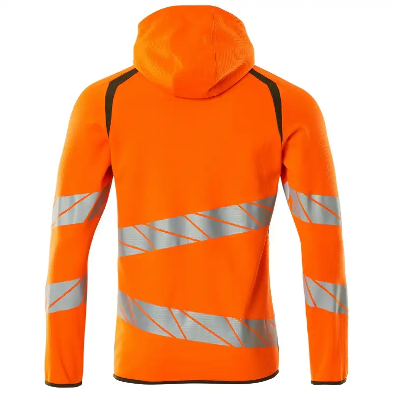 Warnschutz Kapuzensweatshirt "ACCELERATE SAFE" in orange/moosgrün, M - Thumbnail 2