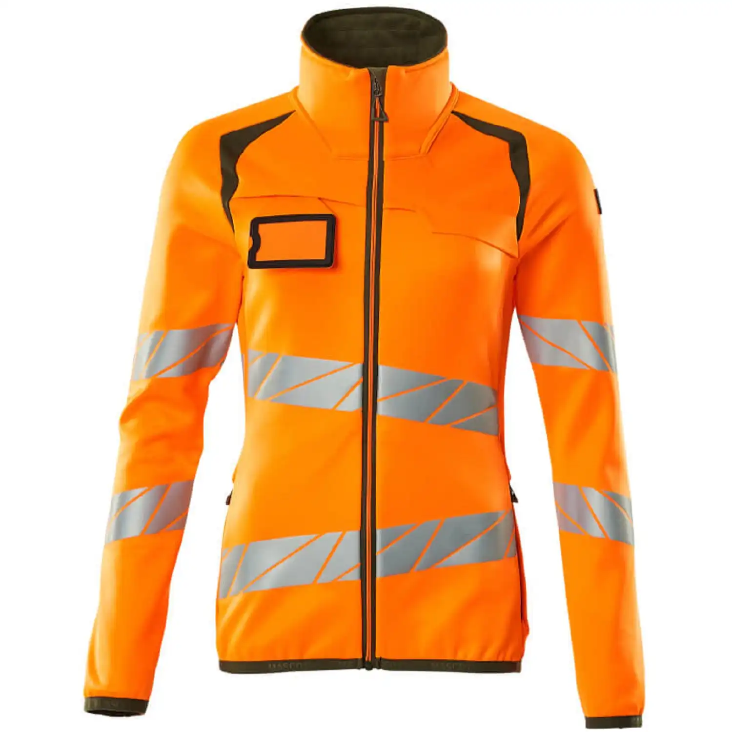 Damen Warnschutz Fleecejacke "ACCELERATE SAFE" in orange/moosgrün, XXL - Bild 1