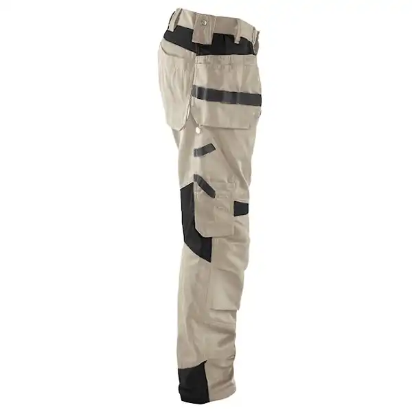 Handwerkerhose "1555" in khaki/Schwarz, C146 - Thumbnail 4