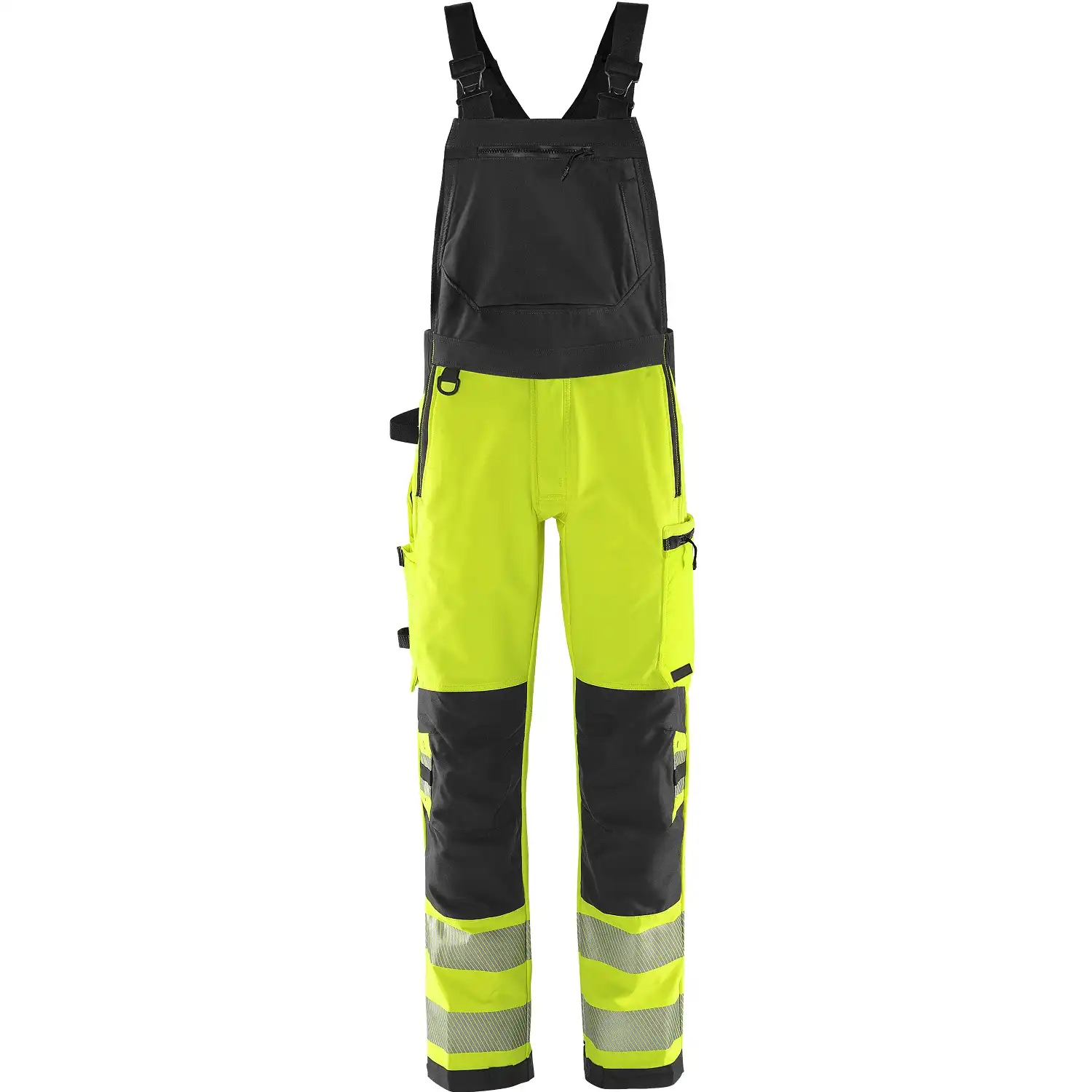 Warnschutz Stretch Latzhose Kl. 2 "1031 GSTP" Green Stiby in gelb/schwarz, C54 - Thumbnail 1