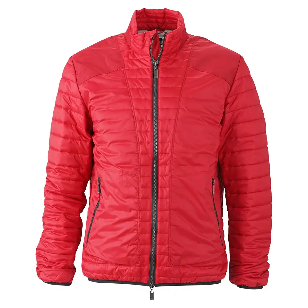 Steppjacke "JN1112" in indian-red/silver, 3XL - Thumbnail 1