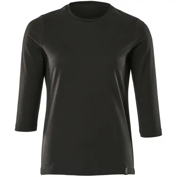 Damen 3/4 Arm-Shirt "20191" Crossover in vollschwarz, XXL - Bild 1
