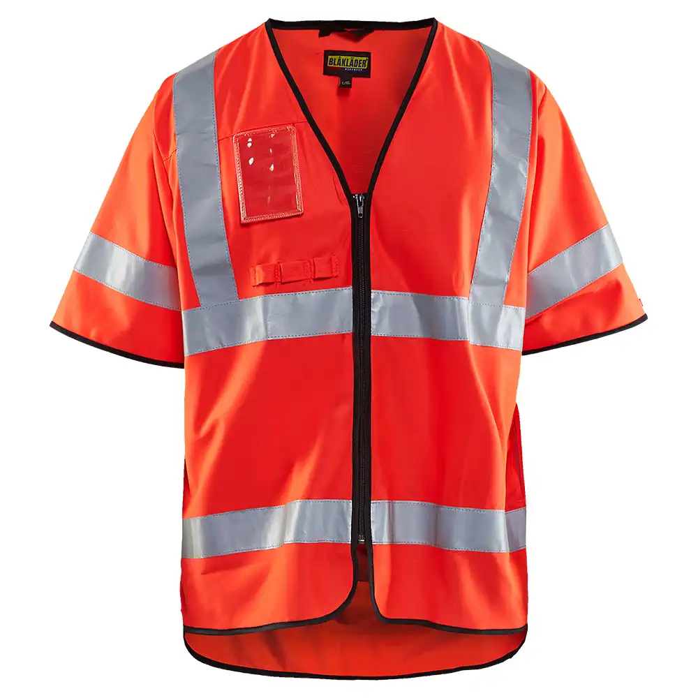 Warnweste mit Ärmeln "3023" Kl. 3 in hellrot, S/M - Thumbnail 1