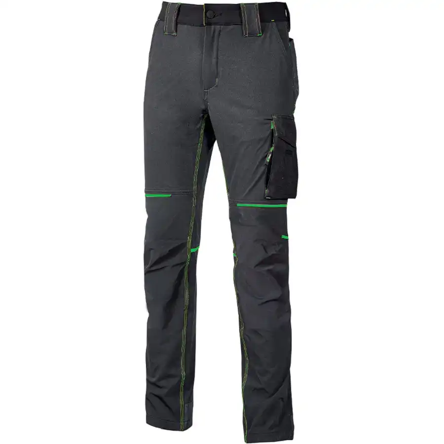Stretch Bundhose "WORLD" Future in asphalt grey/green, XS (DE size: XXS) - Thumbnail 1