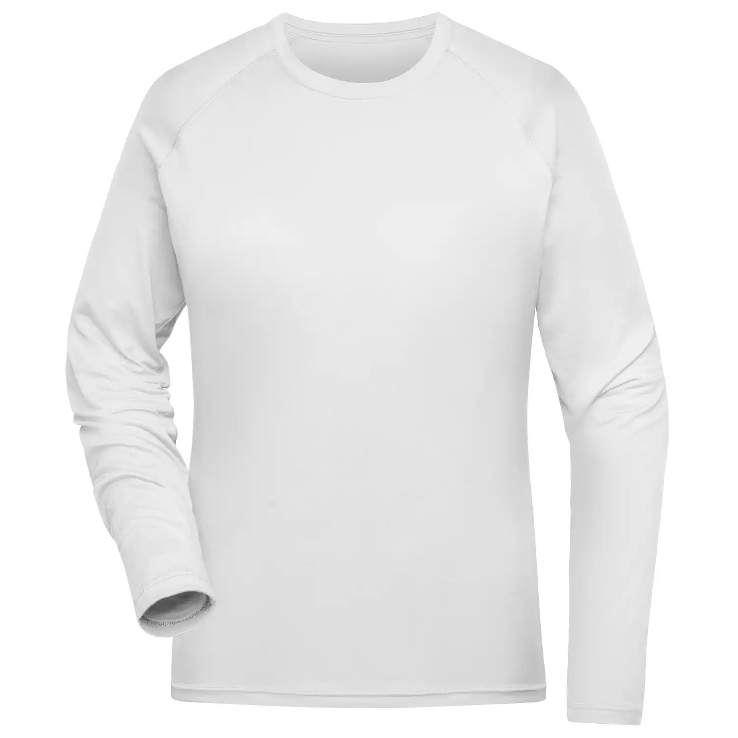 Damen Langarm Funktionsshirt"JN521" in white, L - Thumbnail 1