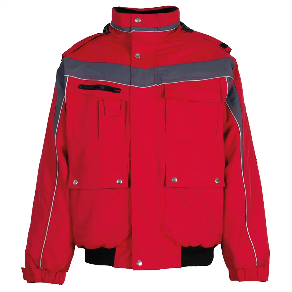 Winter Blouson "PLALINE" in Rot/Schiefer, 4XL - Thumbnail 1