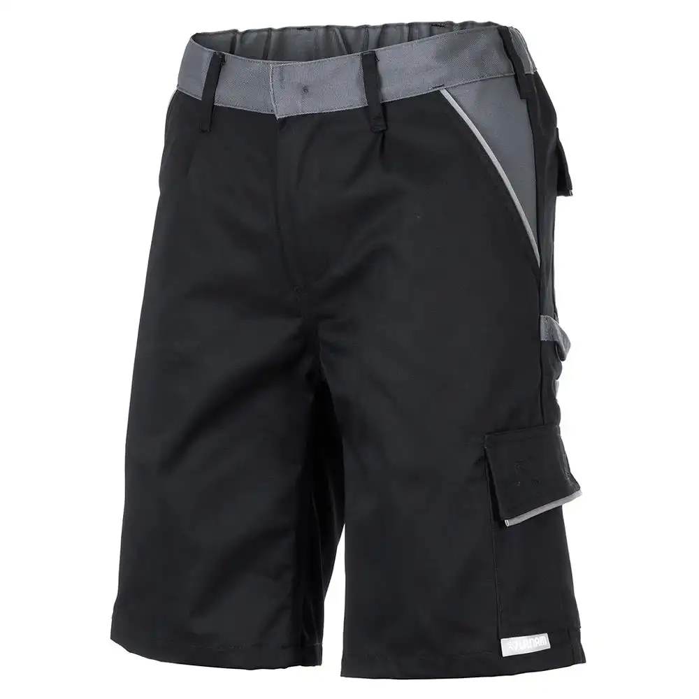 Arbeitsshorts "HIGHLINE" 285g/m² Canvas-Besatz in schwarz/schiefer/zink, S - Thumbnail 1