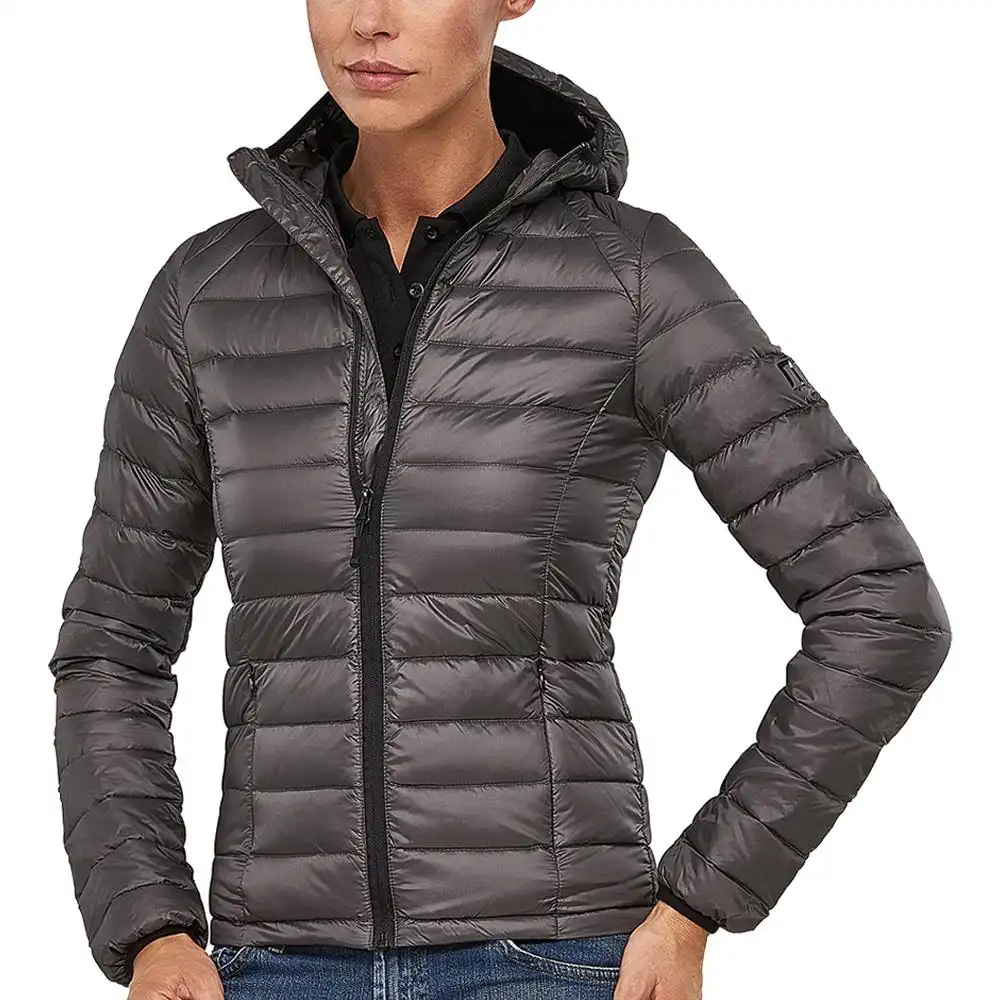 Damen Daunenjacke "PREDATOR" in grau/schwarz, S - Bild 1