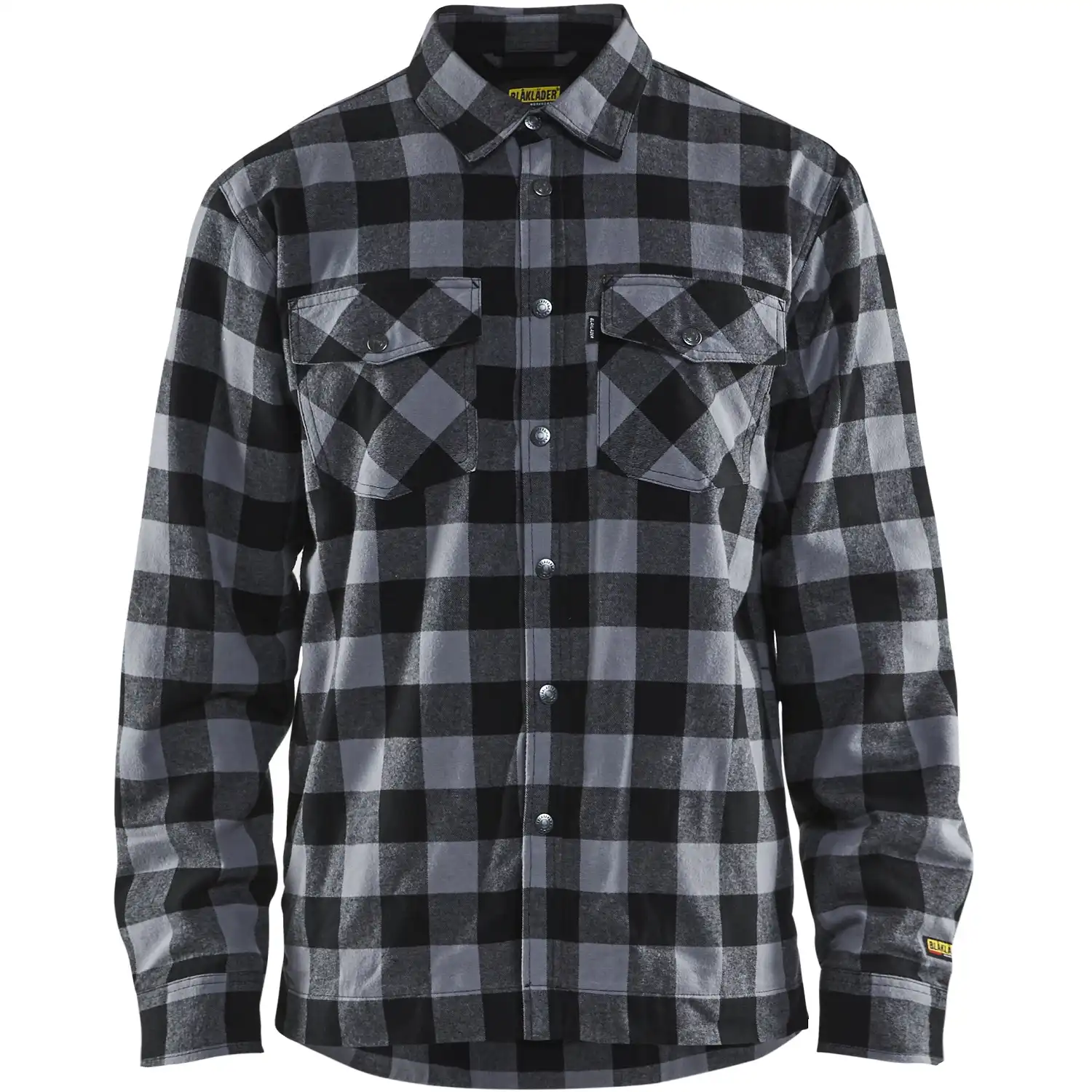 Gefüttertes Flanellhemd "3225" in dunkelgrau/schwarz, 3XL - Thumbnail 1