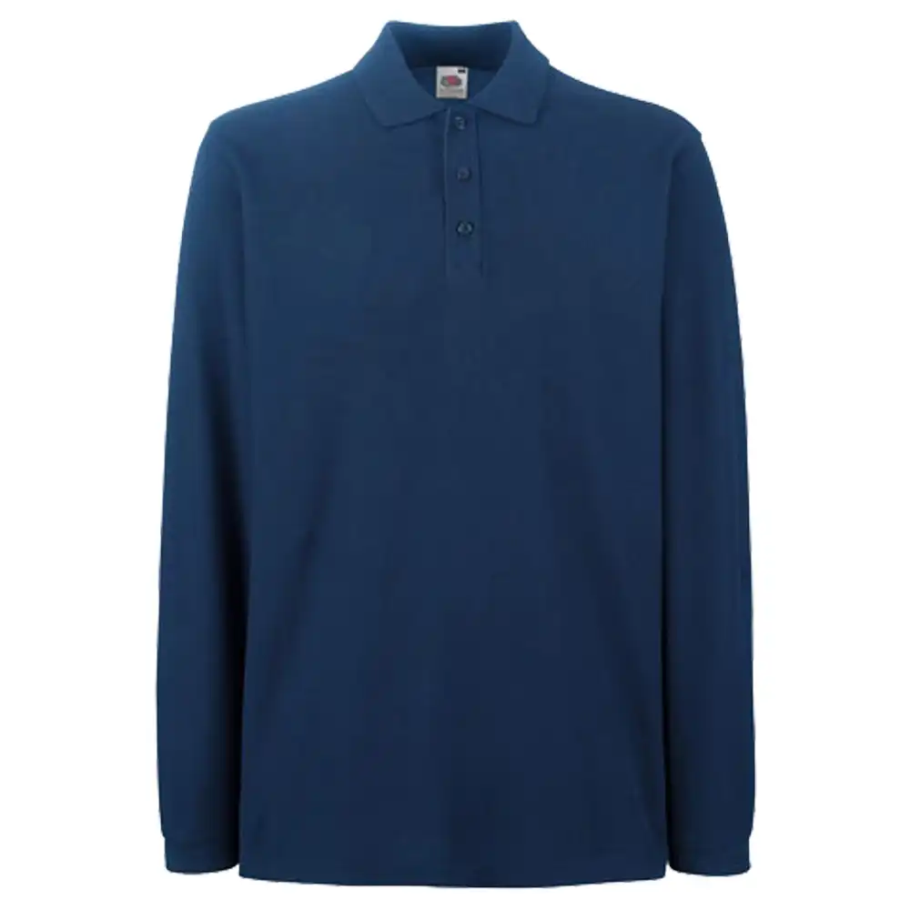 Langarm Polo-Shirt "F541N" Premium in navy, L - Bild 1