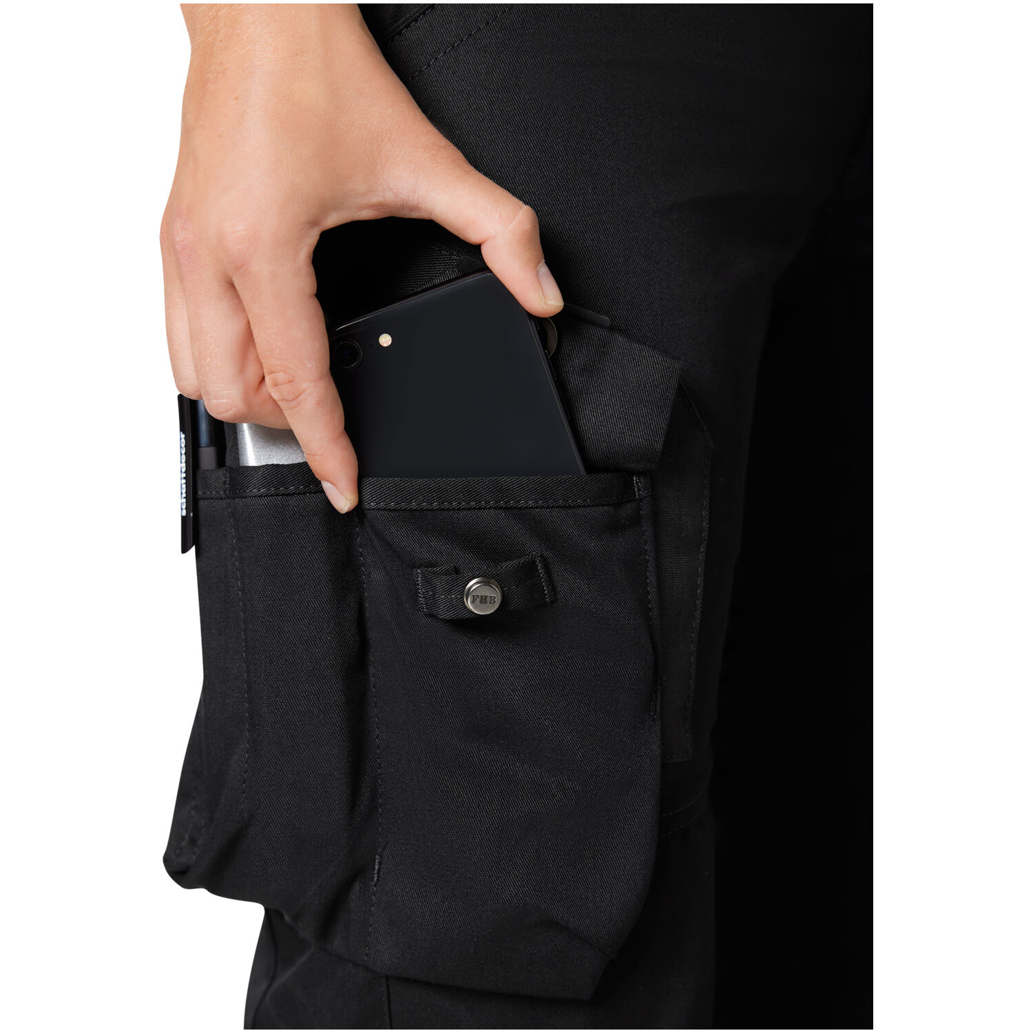 Damen Arbeitshose "ANNETTE" in schwarz, 48 - Thumbnail 6