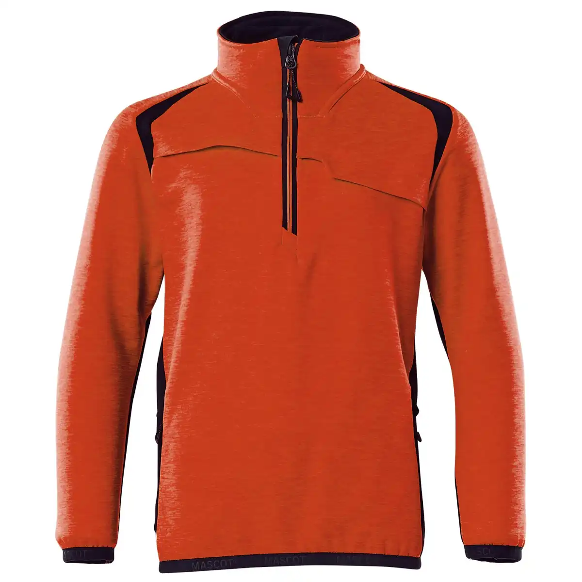 Kinder Hi-Vis Fleecepullover "ACCELERATE SAFE" in rot/schwarzblau, 140 - Thumbnail 1