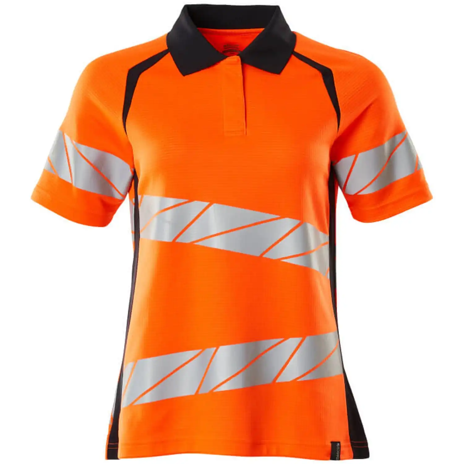 Damen Warnschutz Polo-Shirt "ACCELERATE SAFE" UV-Schutz in orange/schwarzblau, XXL - Bild 1