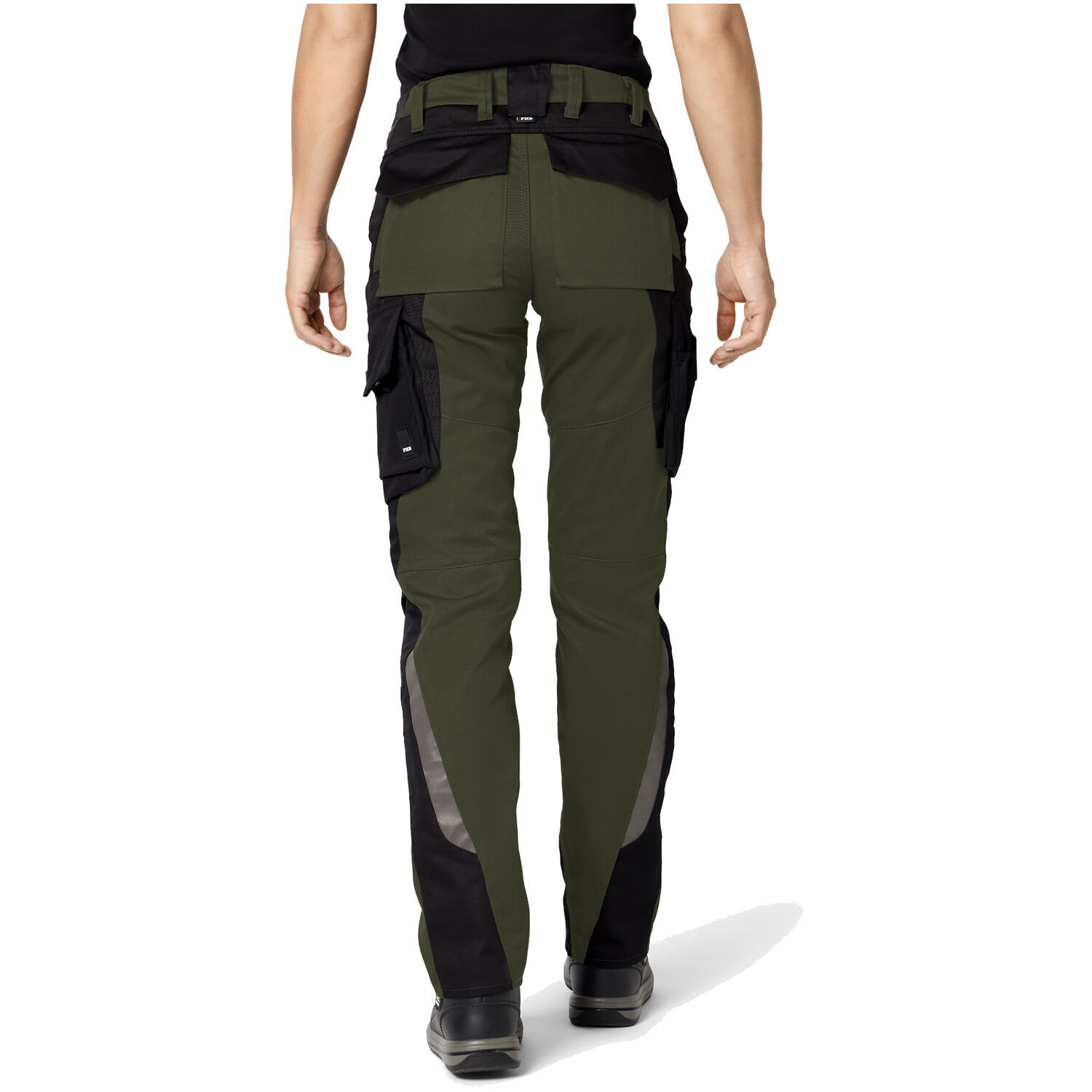 Damen Arbeitshose "ANNETTE" in oliv/schwarz, 36 - Thumbnail 4