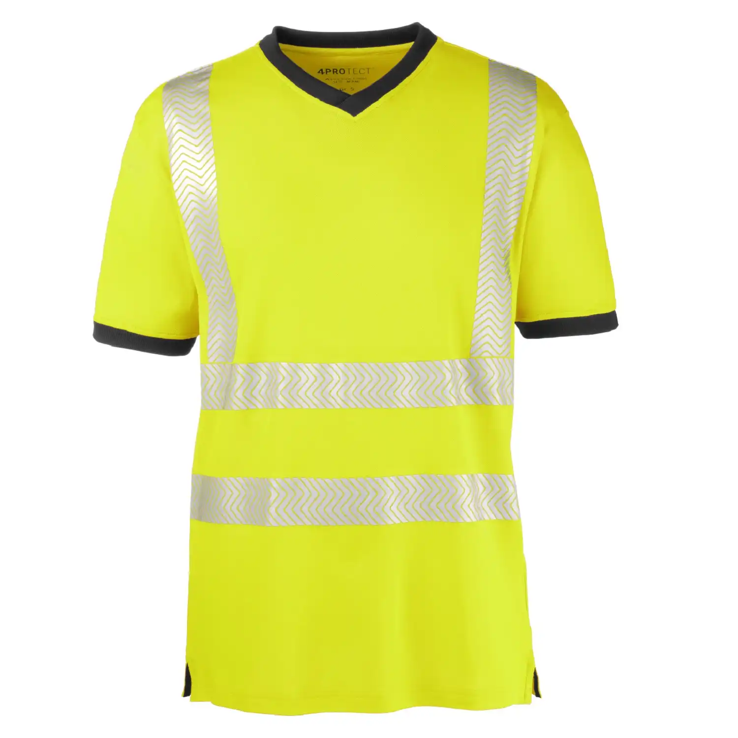 Warnschutz T-Shirt "MIAMI" UV-Schutz in gelb/grau, L - Bild 1