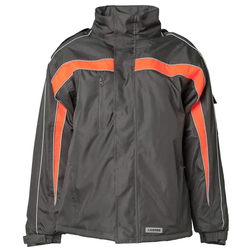 Winterjacke "COSMIC" in anthrazit/ orange, L - Thumbnail 1