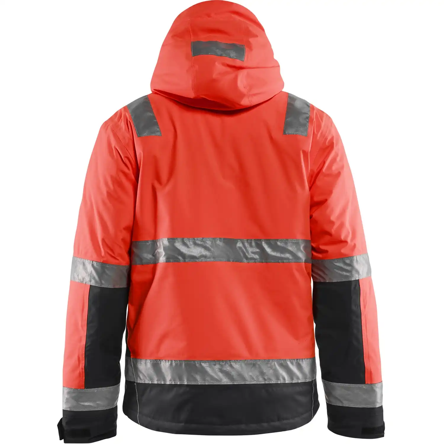 Warnschutz Winterjacke "4870" in rot/schwarz, 3XL - Thumbnail 2