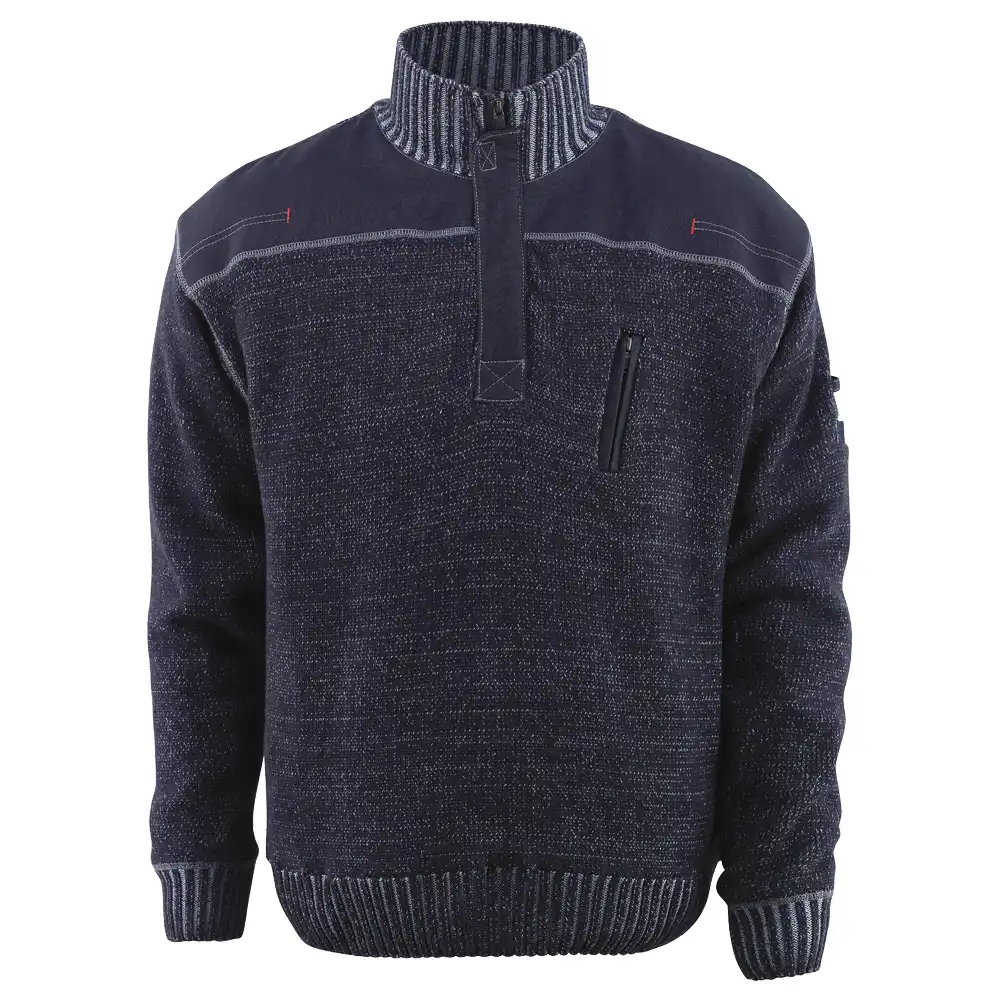 Strickpullover "NAXOS" Frontline in blaugrau, XXL - Thumbnail 1