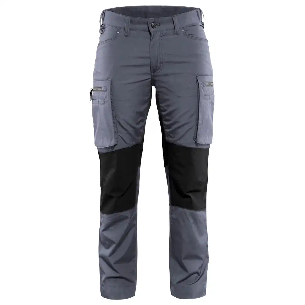 Damen Stretch Servicehose "7159" 166 g/m² in grau/schwarz, 34 - Thumbnail 1