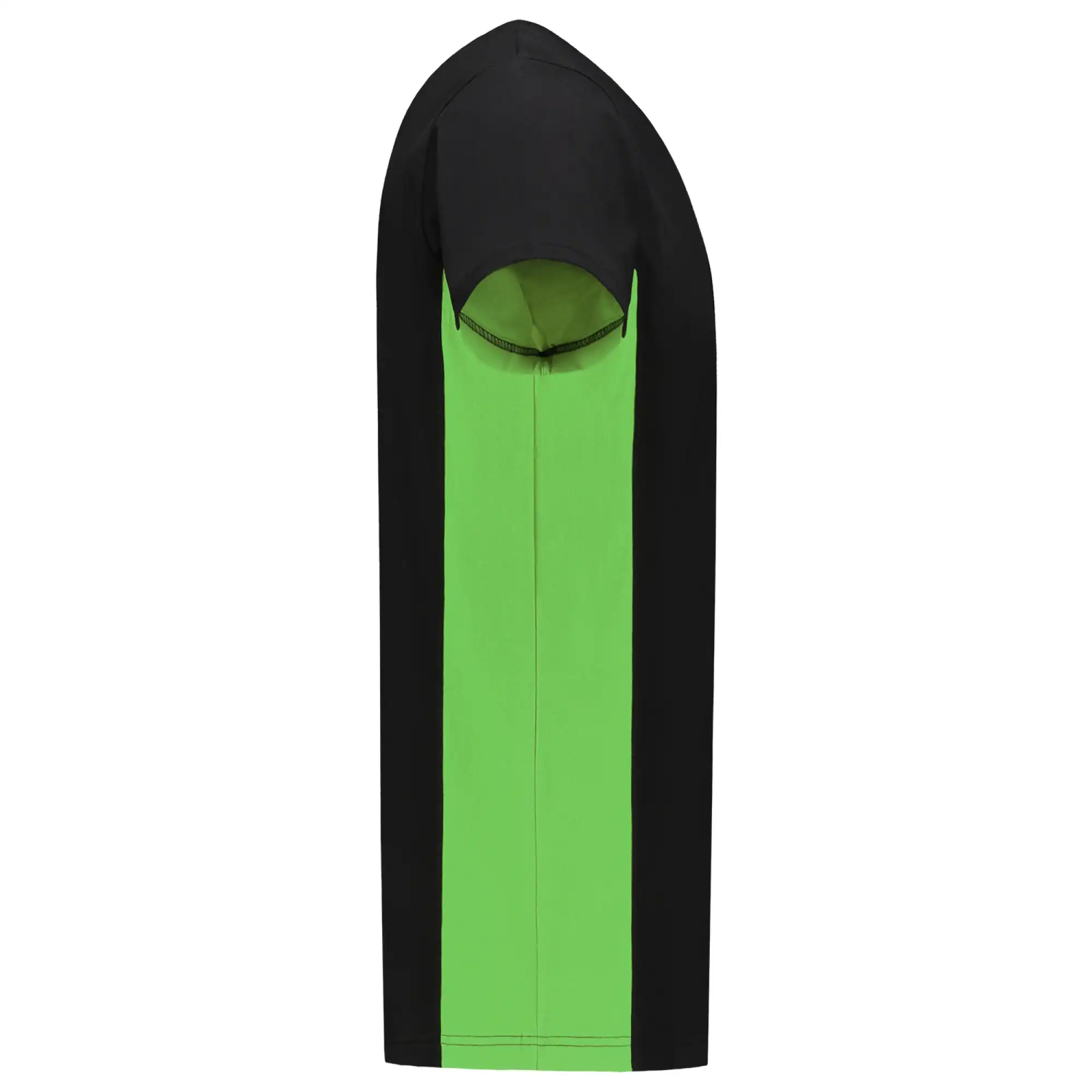 T-Shirt Bicolor "102004" Workwear in XS, black/lime - Thumbnail 4