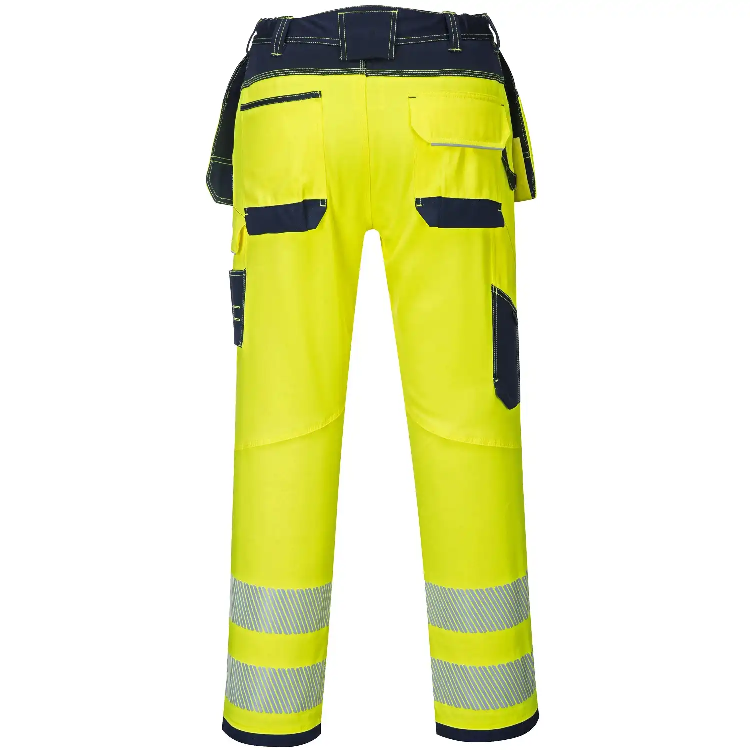 Warnschutz Handwerkerhose "T501" PW3 in gelb/marine, 42 (EU 58) - Thumbnail 2