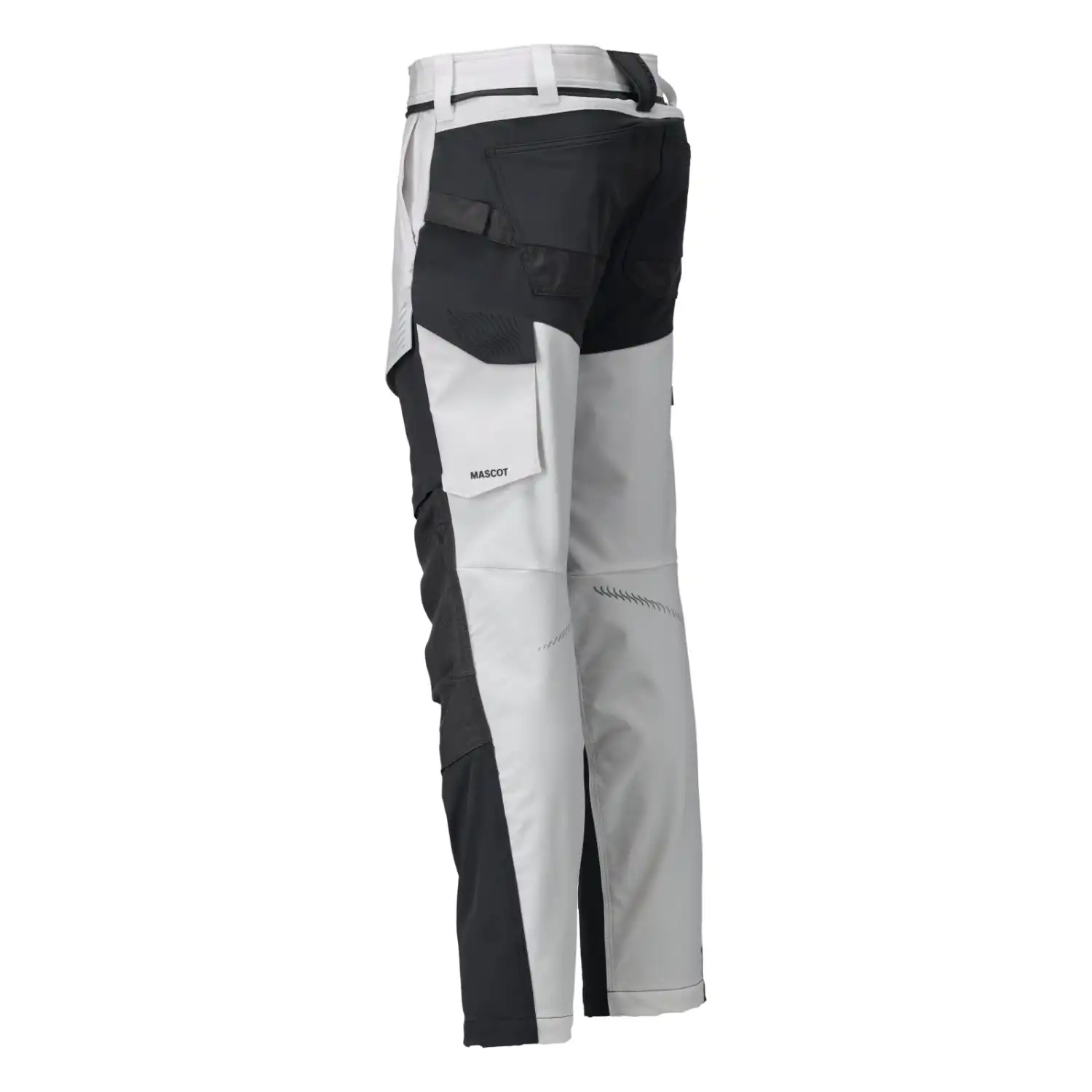 Stretch Bundhose "22379-311" Customized in weiß/anthrazit, 82C50 (EU 50) - Thumbnail 3