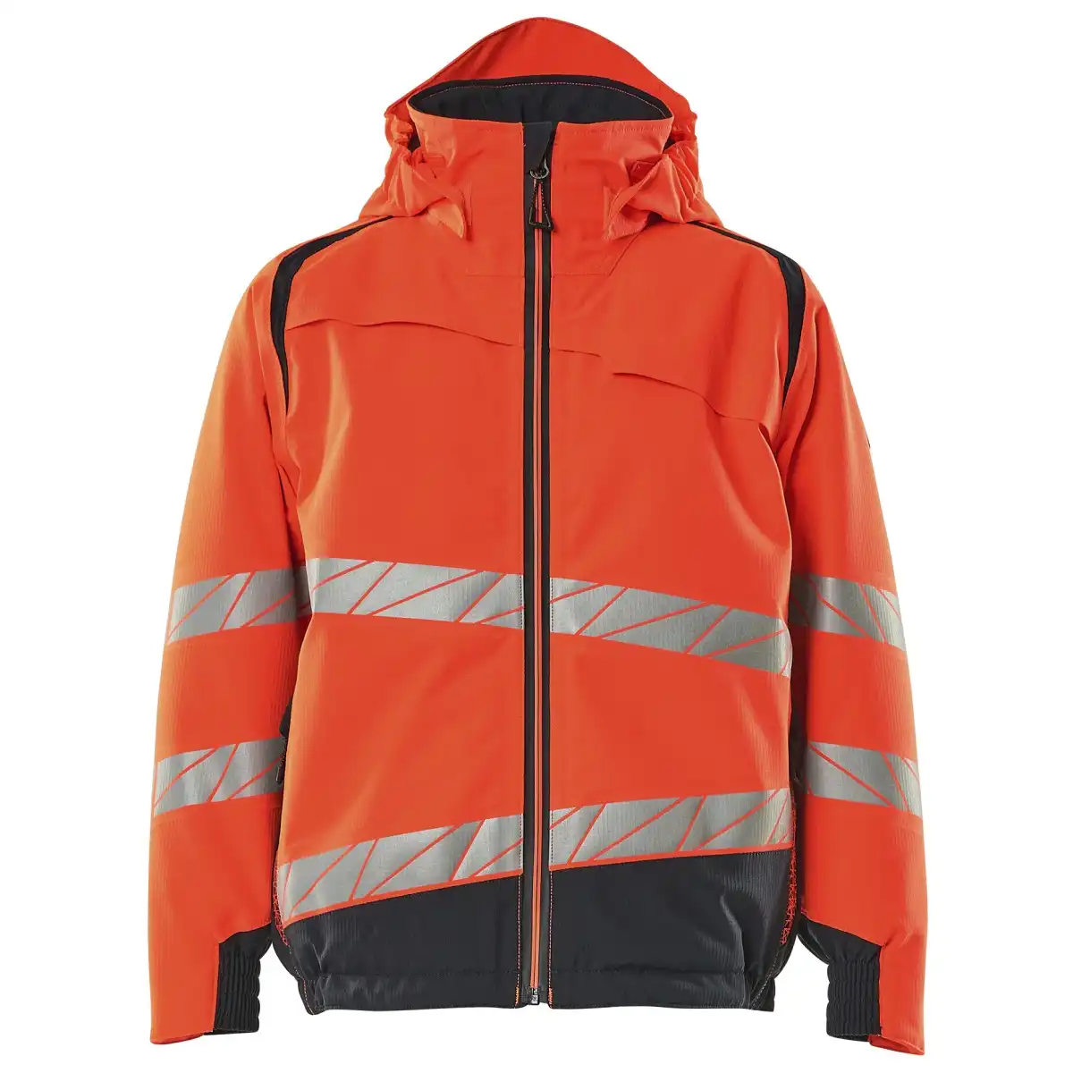 Kinder Hi-Vis Winterjacke "ACCELERATE SAFE" in rot/schwarzblau, 104 - Thumbnail 1